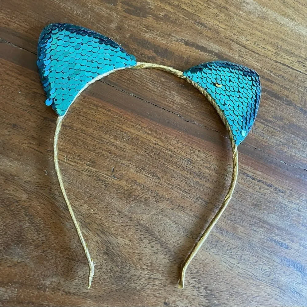 got2be by Schwarzkopf Girls Sequined Metallic Cat Ear Headband